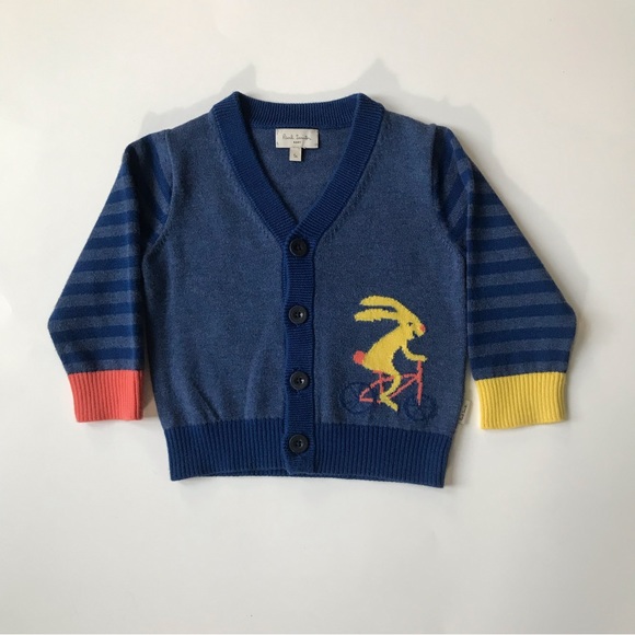 Paul Smith Baby Blue Cardigan Sweater, Size 1A. - Picture 1 of 6